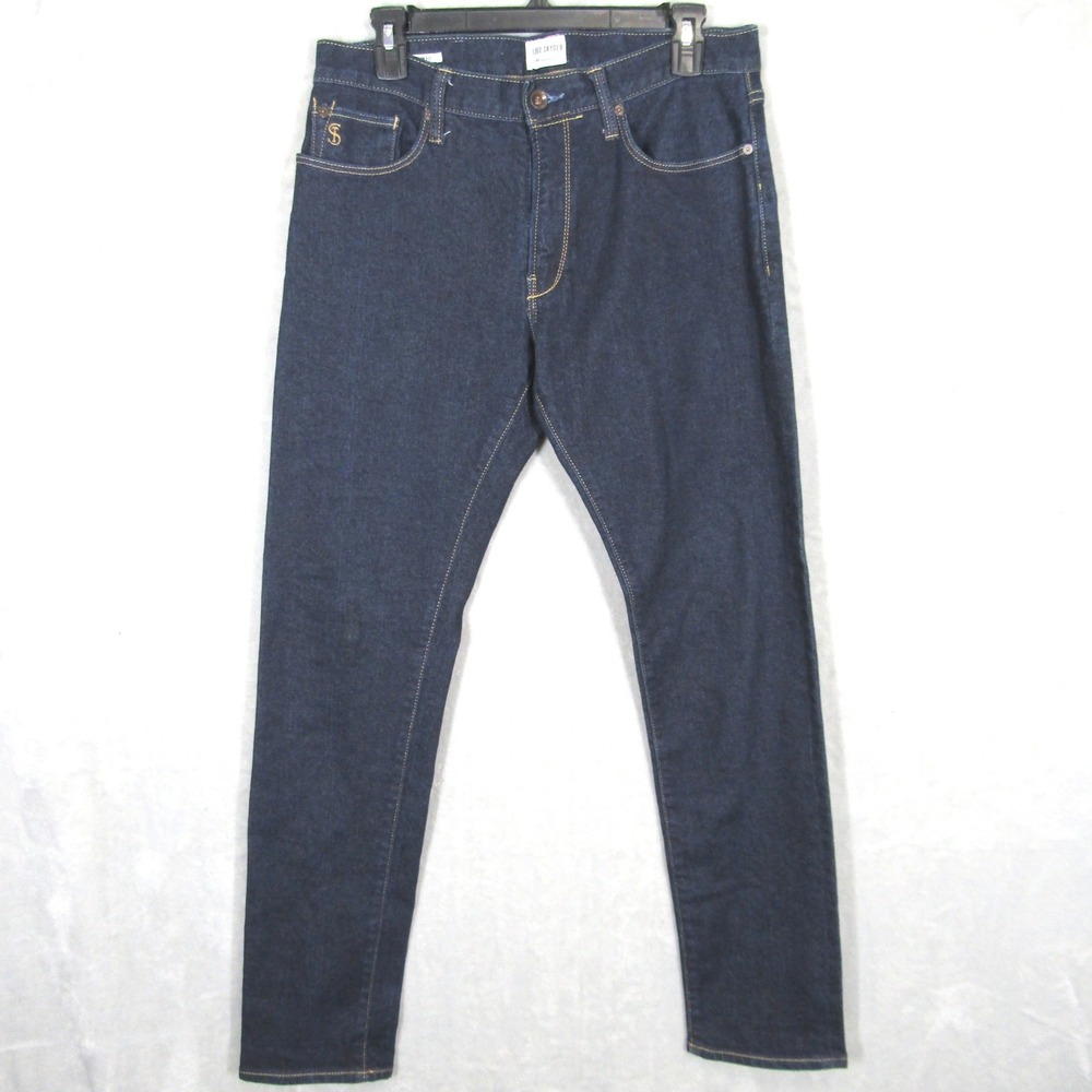 Todd Snyder Men Slim Fit Dark Wash Indigo Denim Jeans 31x32 Inseam 29 Button Fly